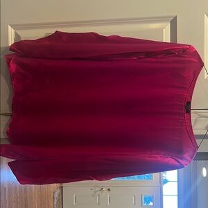 Talbots NWT size 14 Fuchsia Satin Blouse